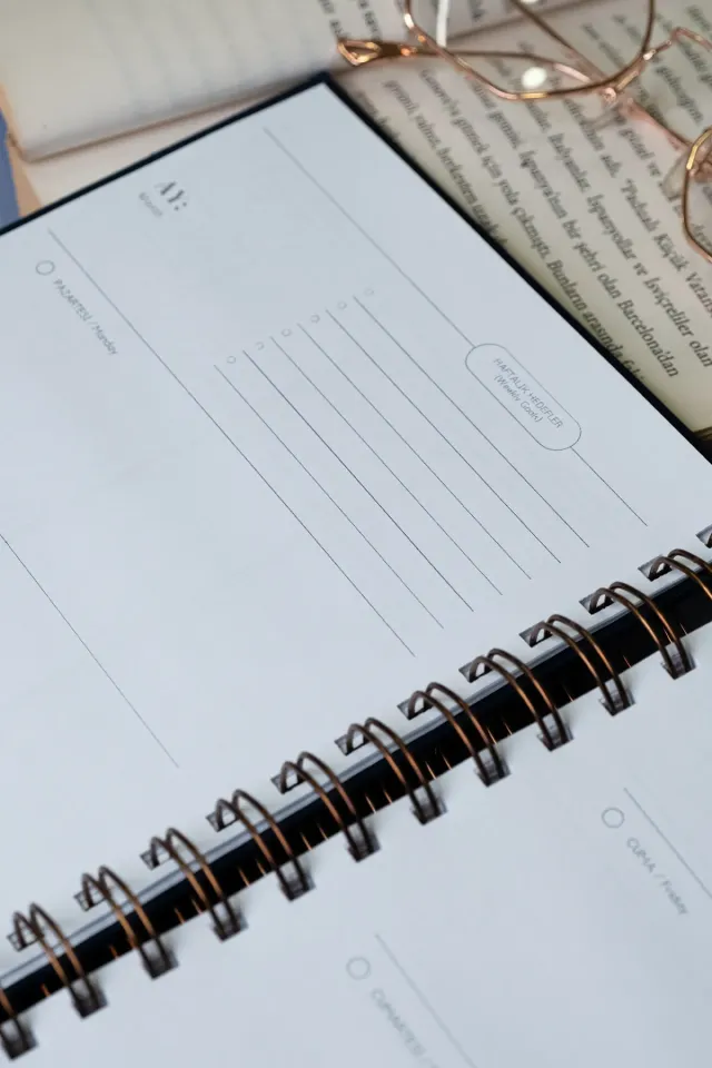 Fobinote A5 Spiralli Süresiz Keten Ajanda (Special Planner) Lacivert