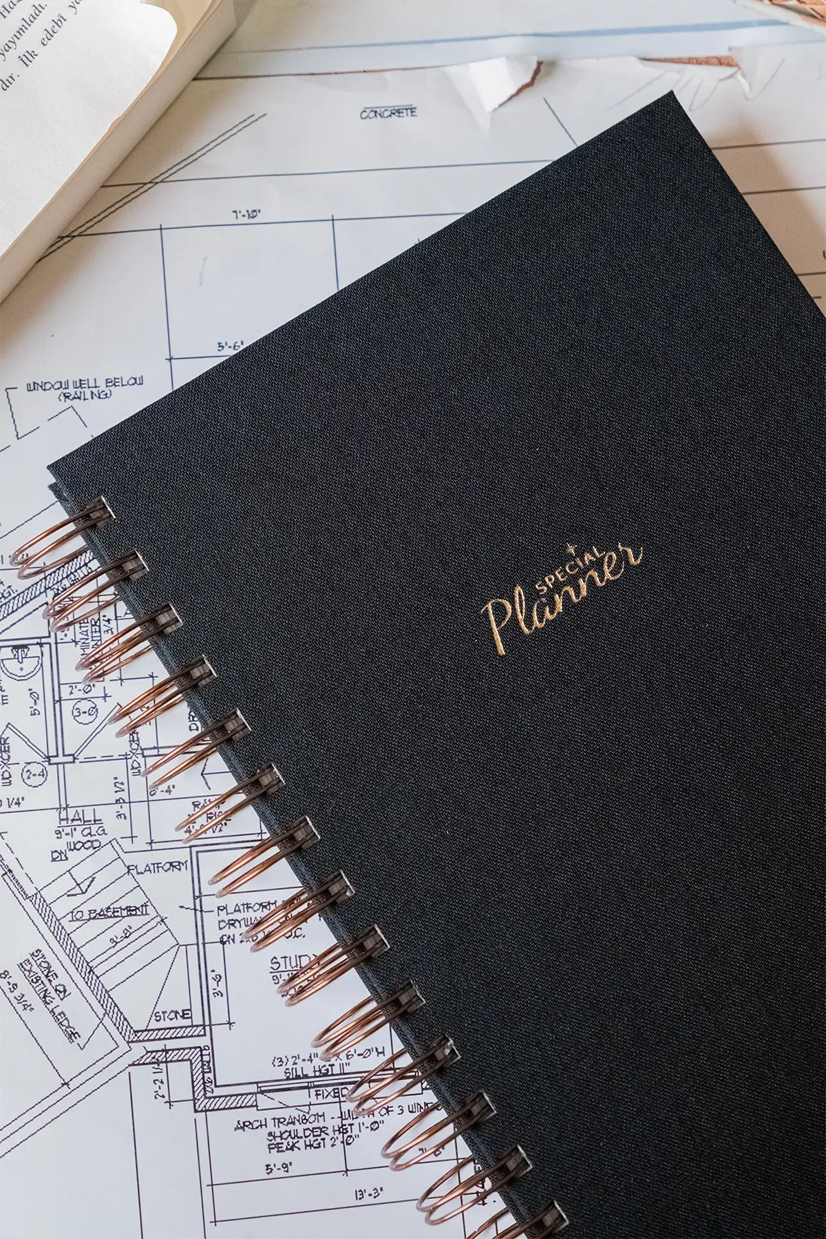 Fobinote A5 Spiralli Süresiz Keten Ajanda (Special Planner) Siyah