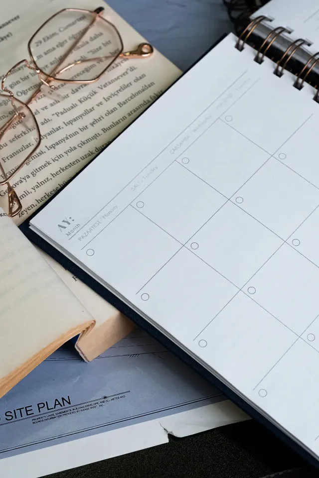 Fobinote A5 Spiralli Süresiz Keten Ajanda (Special Planner) Siyah