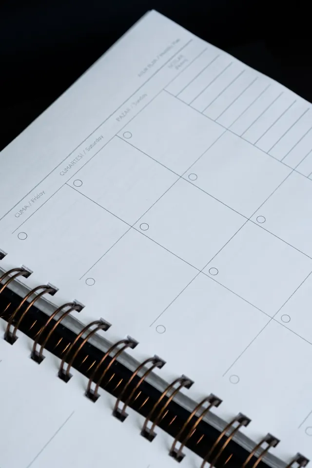 Fobinote A5 Spiralli Süresiz Keten Ajanda (Special Planner) Siyah