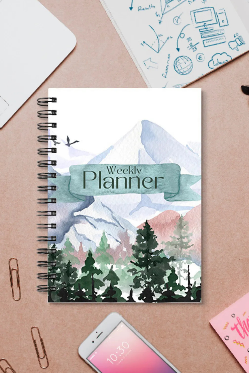 Fobinote Haftalık Planlayıcı 14.8x21 Cm 80 Yaprak(160Sayfa) Weekly Planner A5 Boy